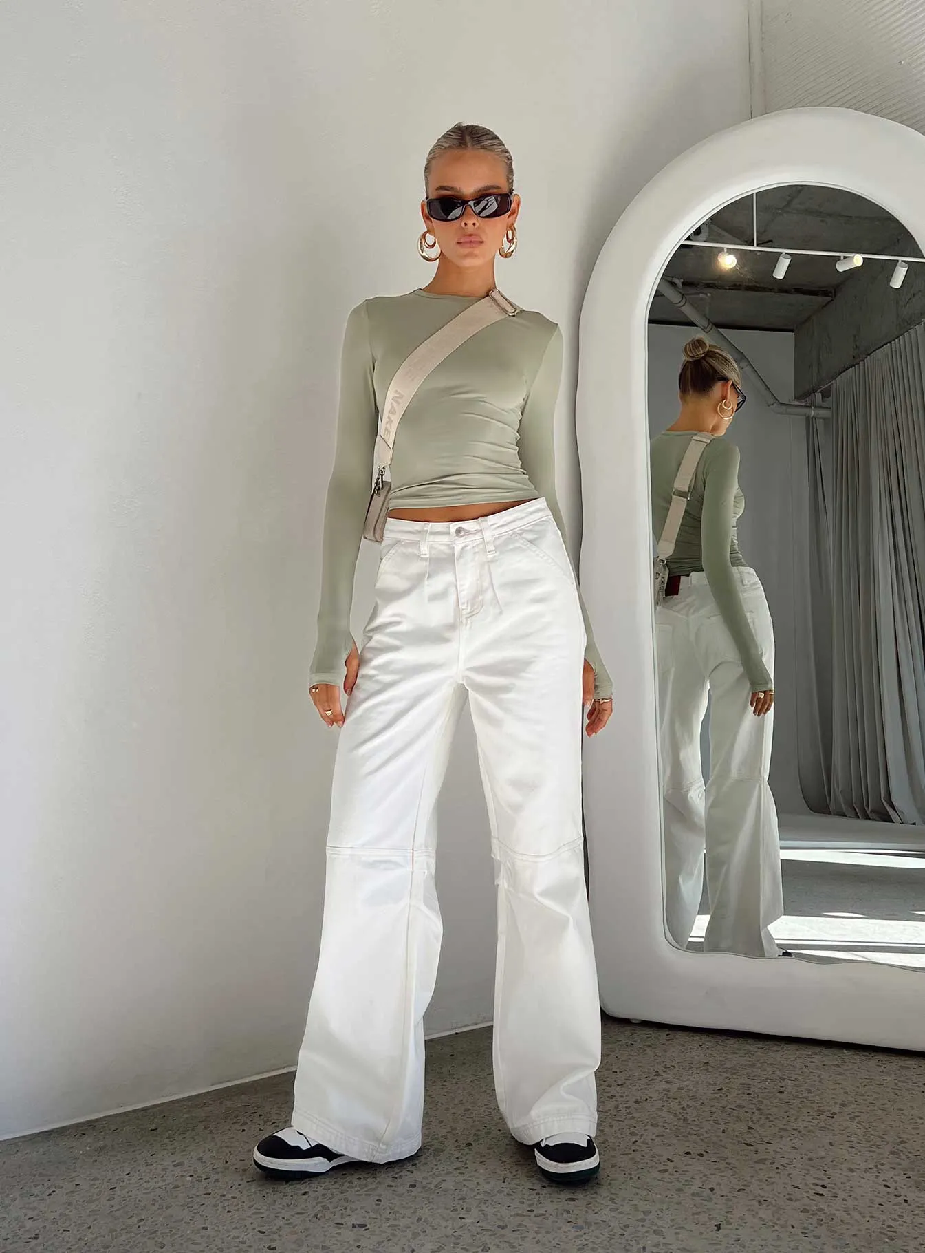 Salisbury Jeans White fade resistant color Streetwear Fan Earthy High Quality