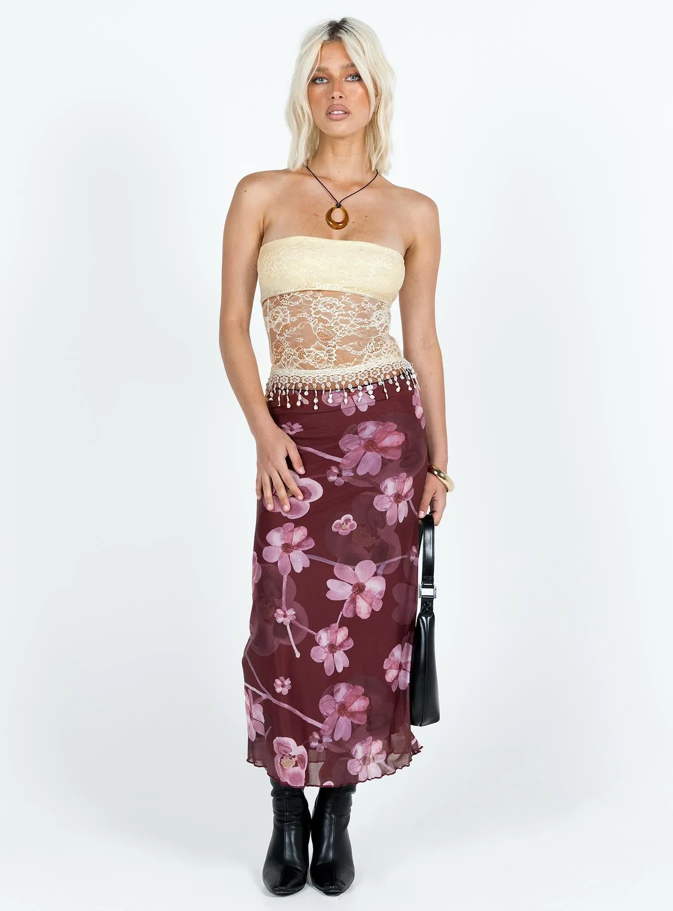 Zuleta Lace Strapless Top Cream UltraSoft Lining