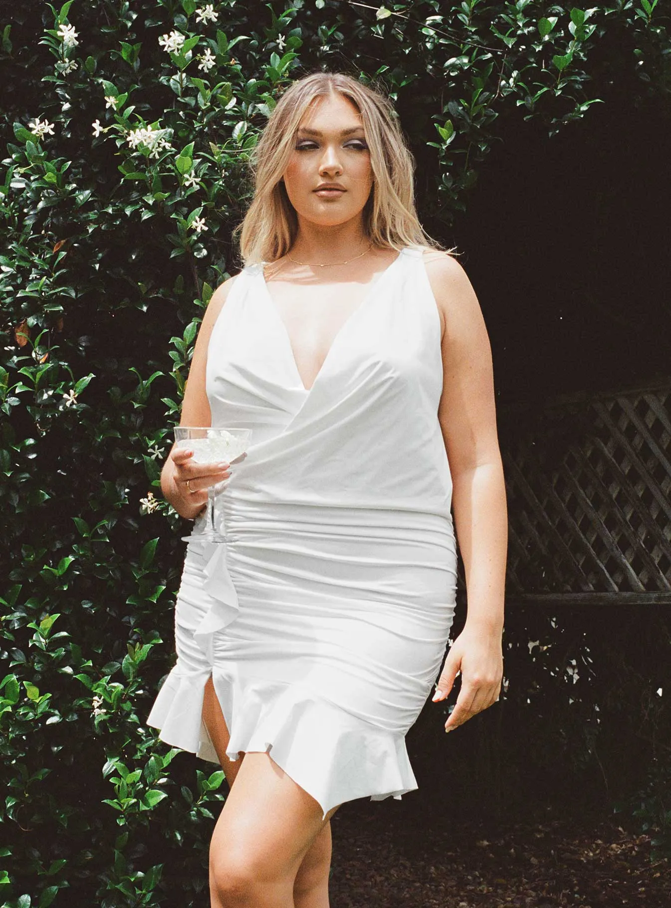 Devotion Mini Dress White Eco Beat Light