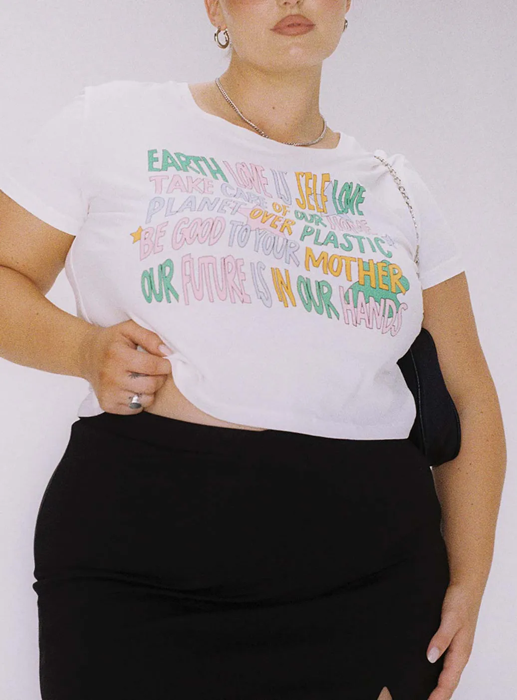 Organic Be Kind Charity Baby Tee Cream Curve Heather Texture Finish