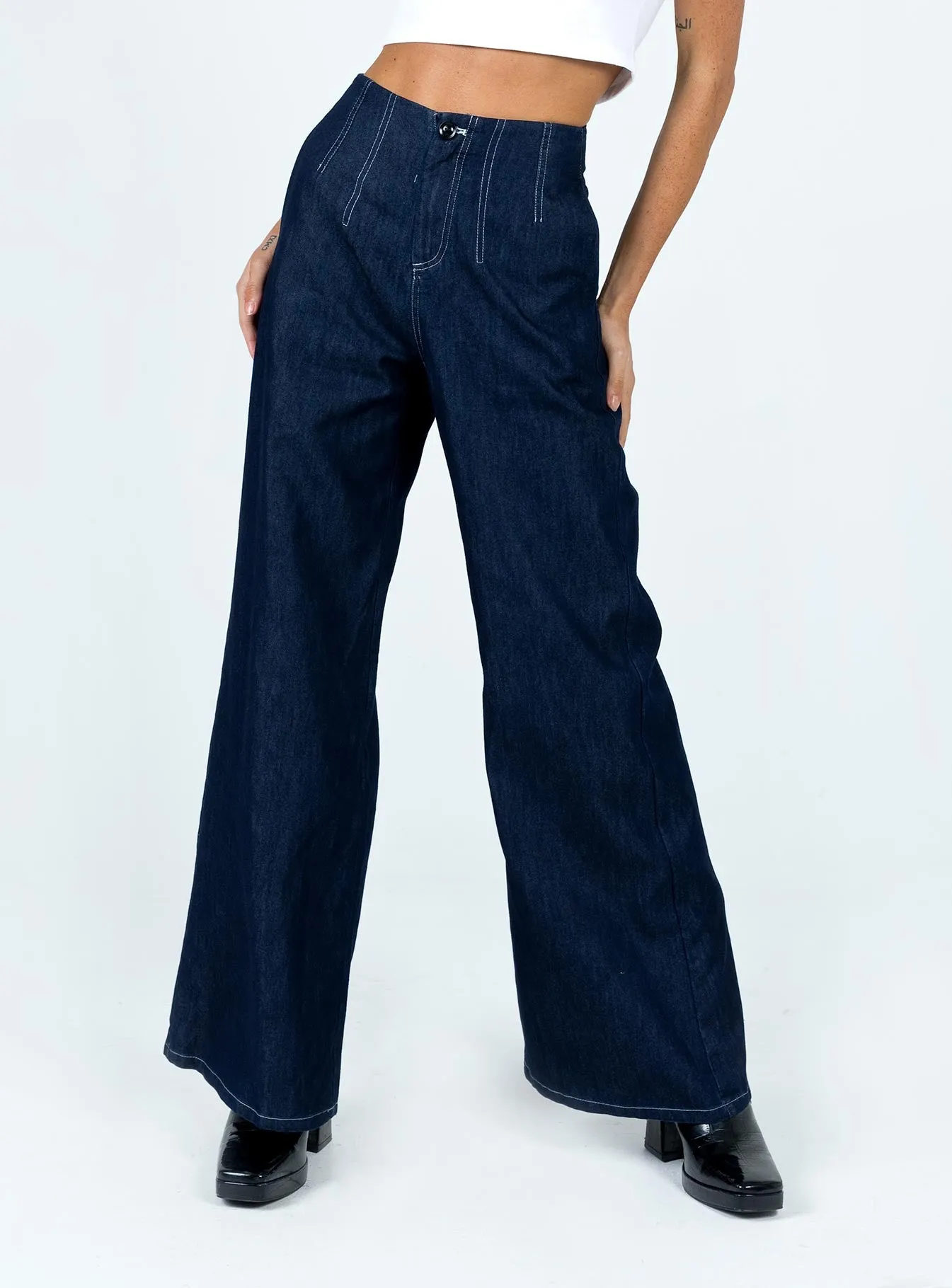Misty Wide Leg Jeans Denim Ultra Basic Timeless Match