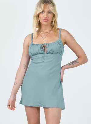 Brennan Mini Dress Blue Fresh Design Eco Dye