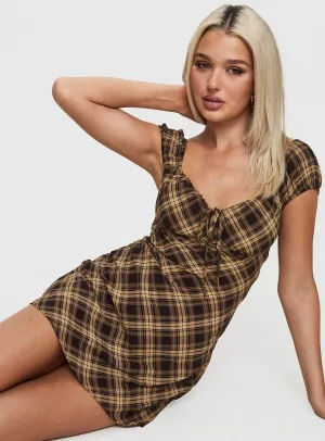 High Thread Count Cotton Easy Care Wondera Mini Dress Multi