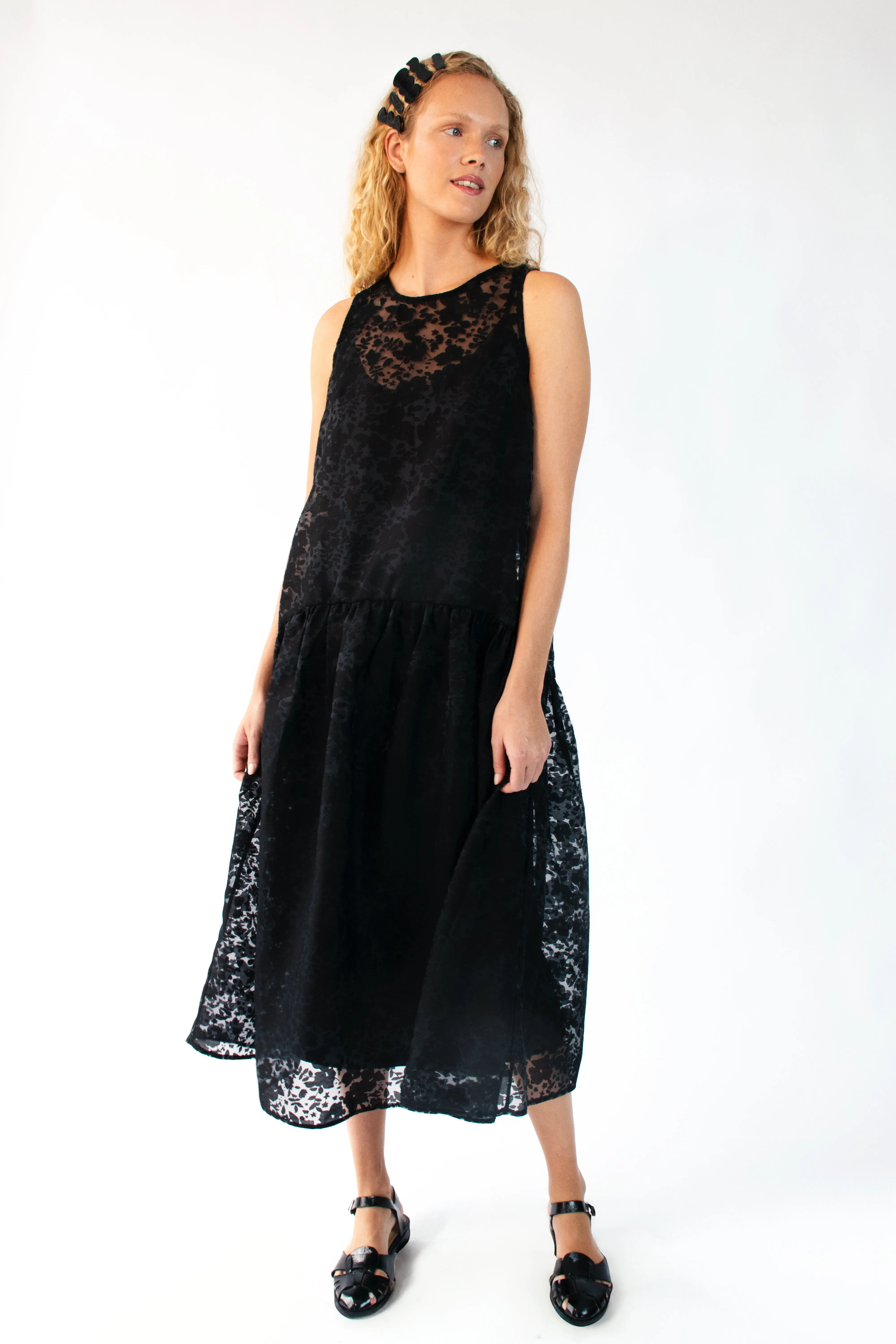 FlexibleJointConstruction Drop Waist Dress in Organza