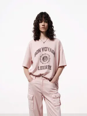 Front Slogan Loose T-shirt Sustainable