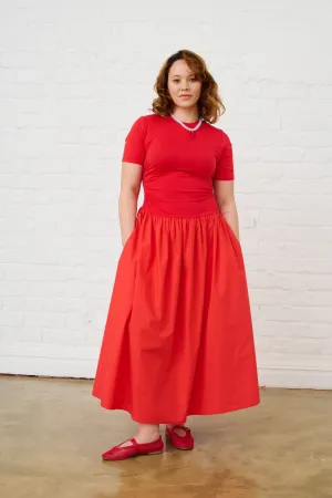 The Everyday Combo Dress in Coral LayeredConstruction