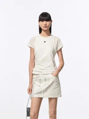 long sleeved Weekend Ready Layered Detail Cotton T-shirt