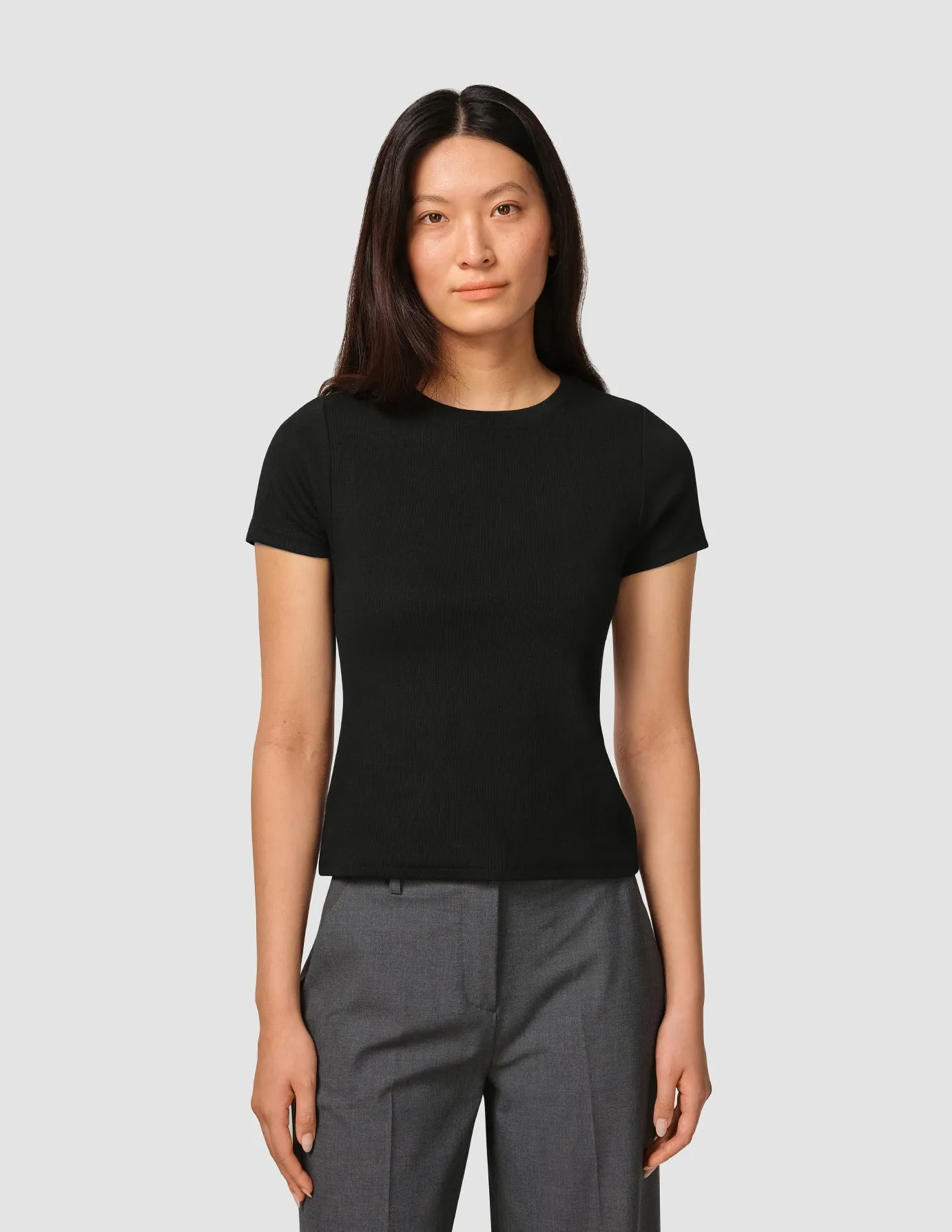 Ski Core Rib T-Shirt Black
