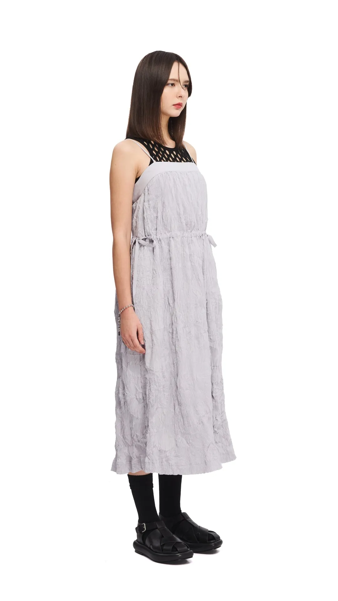 SmoothEdging QuickRelease Fasteners Crinkle Pleat Dress