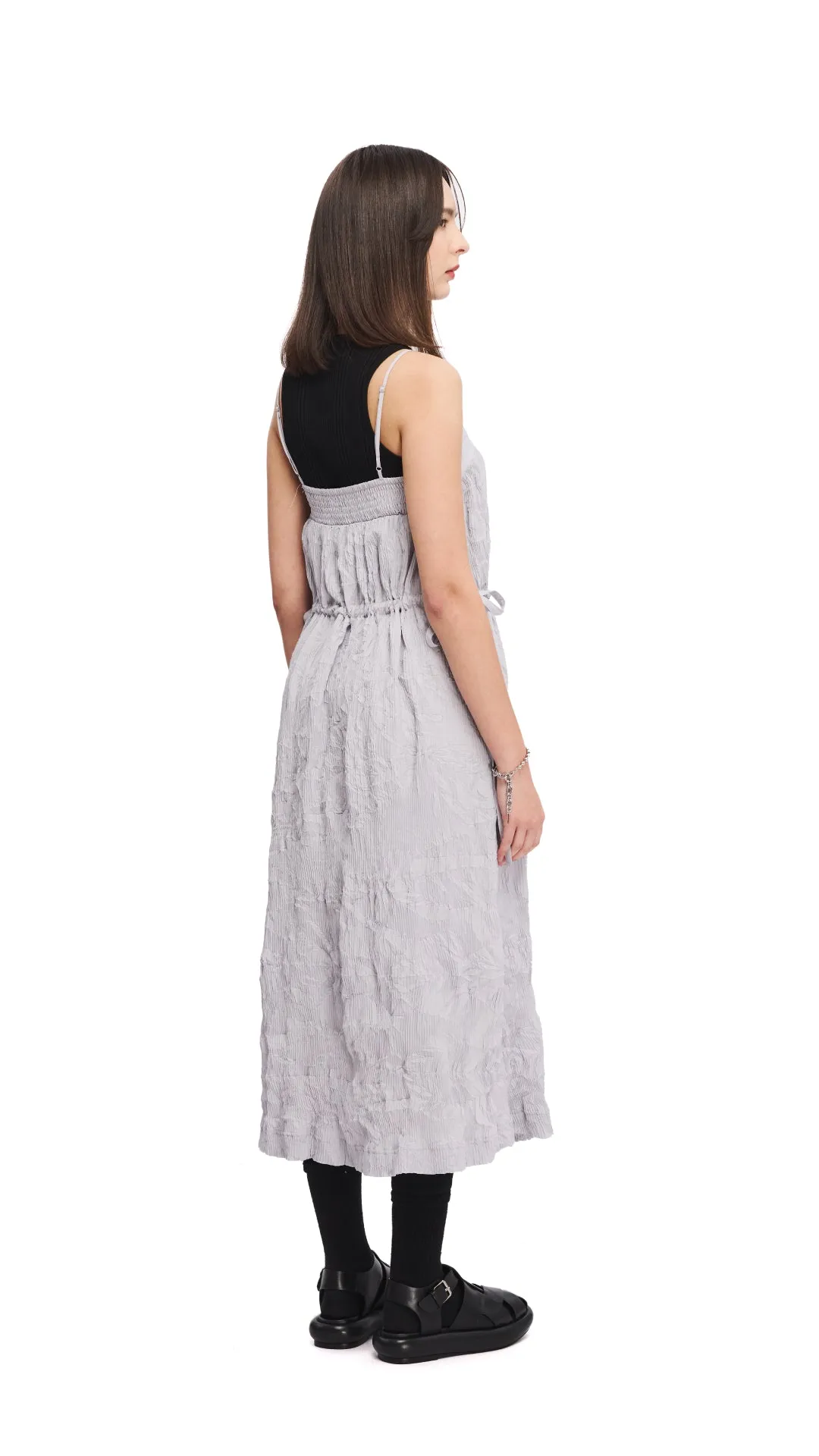 EcoCertifiedTextile Love Energy Crinkle Pleat Dress