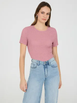 UniversalFit Textured Crew Neck T-Shirt