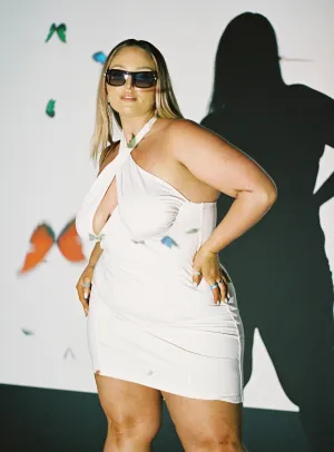 Feel Good Mini Dress White Curve City Chic Charming Fashion