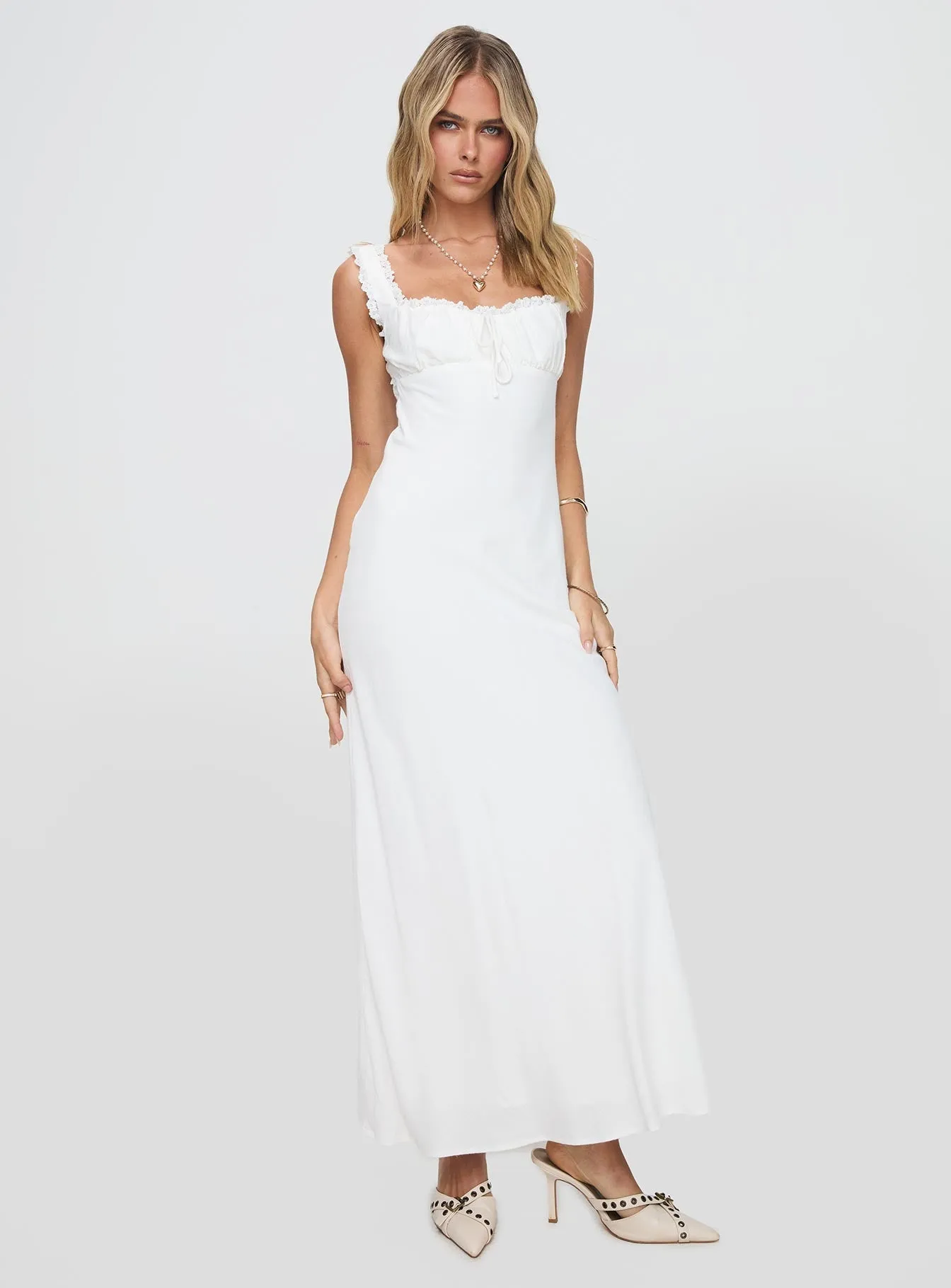 Lillette Maxi Dress White Edge Beat