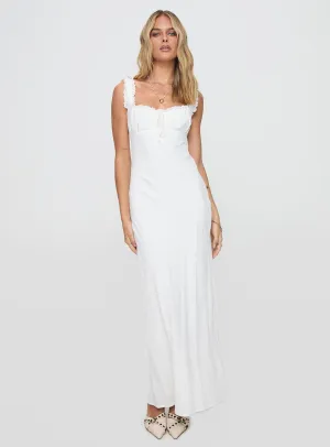 Lillette Maxi Dress White Edge Hot Boho Chic Look