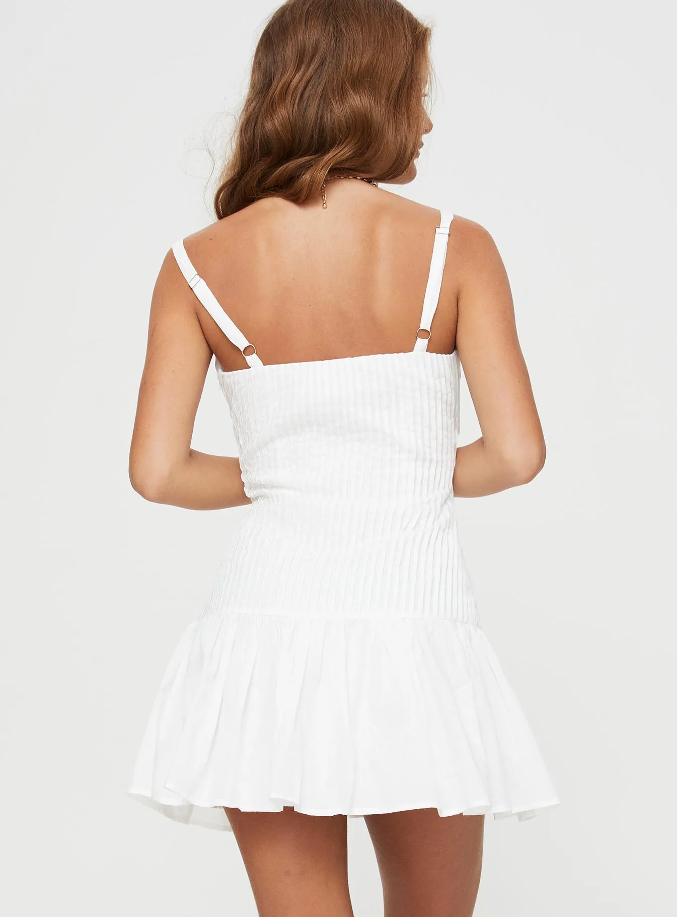 Firestone Mini Dress White Flexible frame