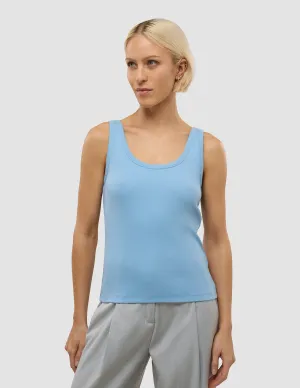 Women's Rib Tank Top Blissful Blue Tight Net
