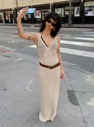 Carrera Maxi Dress Beige Wheat Field