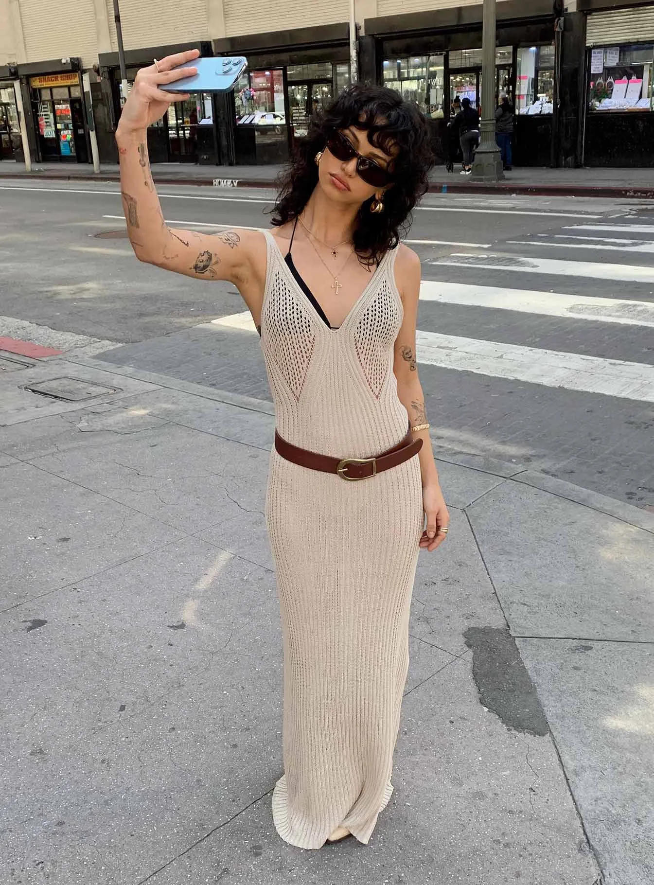 Carrera Maxi Dress Beige Wheat Field