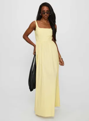 Sea Breeze Cartmel Maxi Dress Lemon