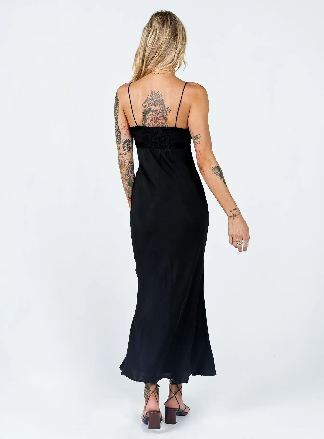 Pine Path Emily Maxi Dress Black