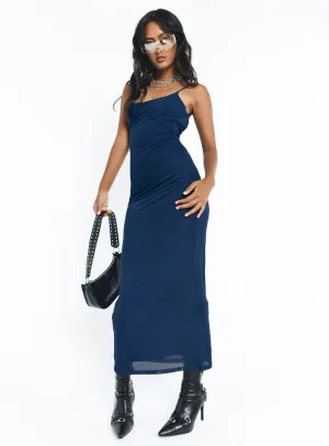 Knox Maxi Dress Navy Lavender Glow casual beachwear