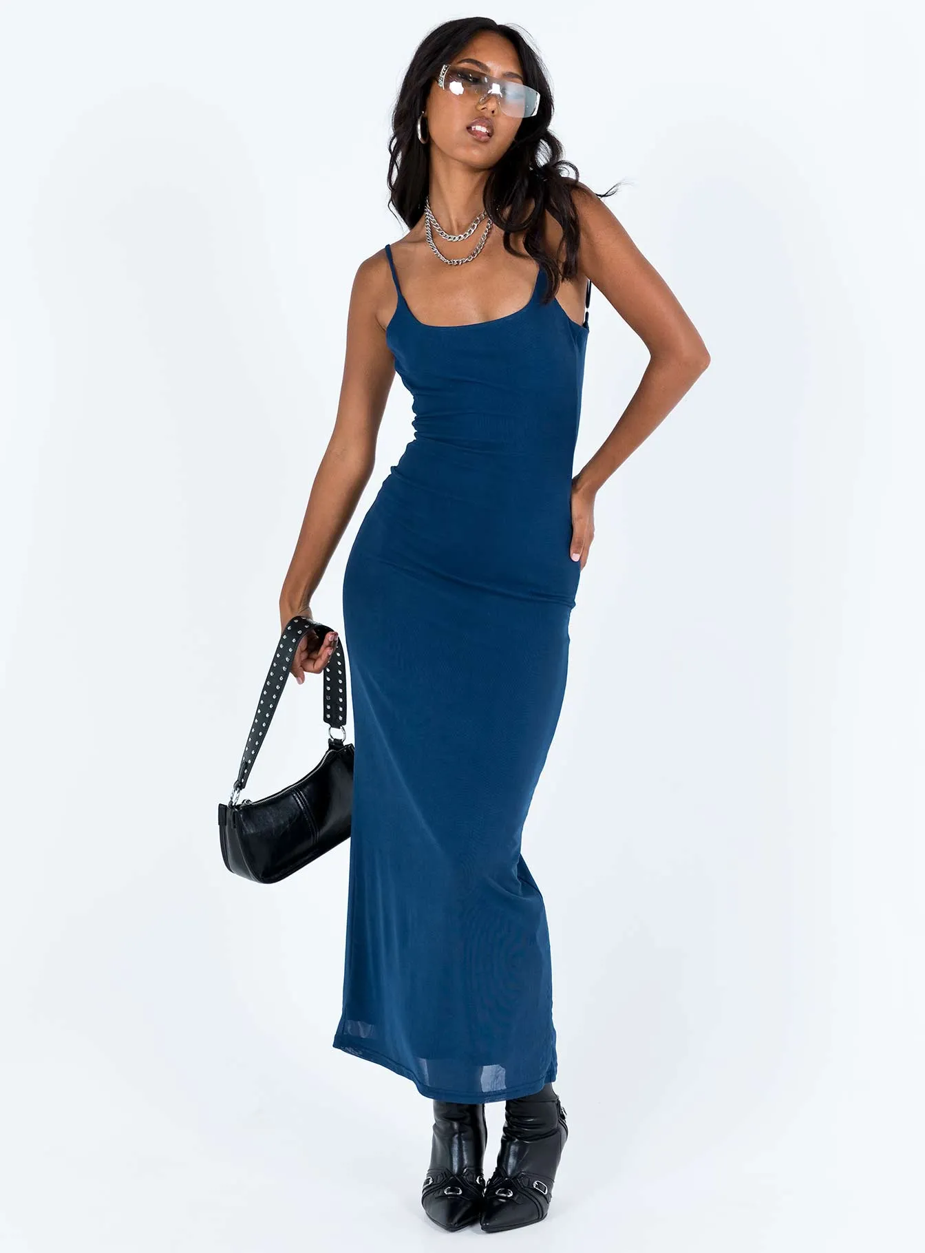 Knox Maxi Dress Navy Kimono Arm Door Arch