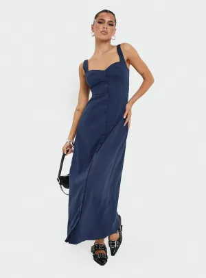 Pine Path Sun shield Vaugn Maxi Dress Navy