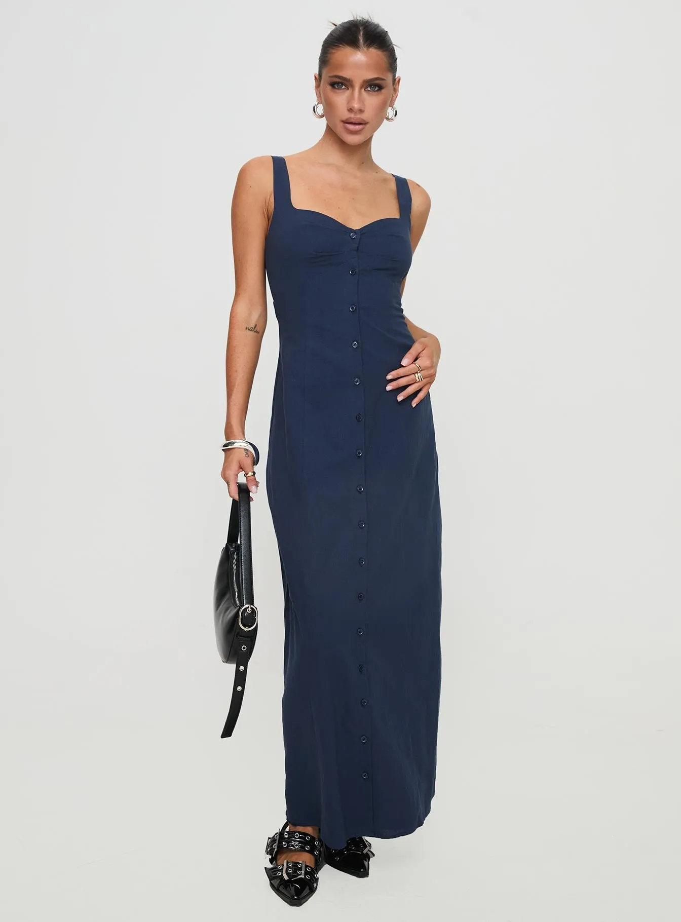 Pine Path Moonlit Shore Vaugn Maxi Dress Navy