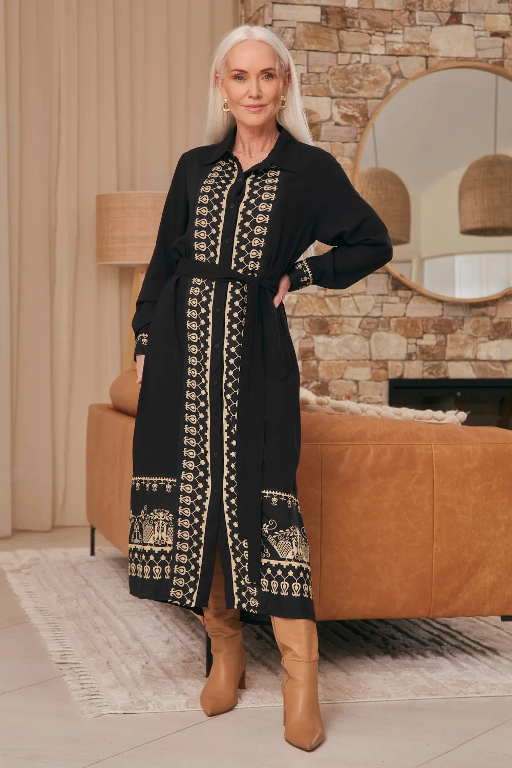 Valley Path Everyday Smart Abbey Shirt Dress in Baroque