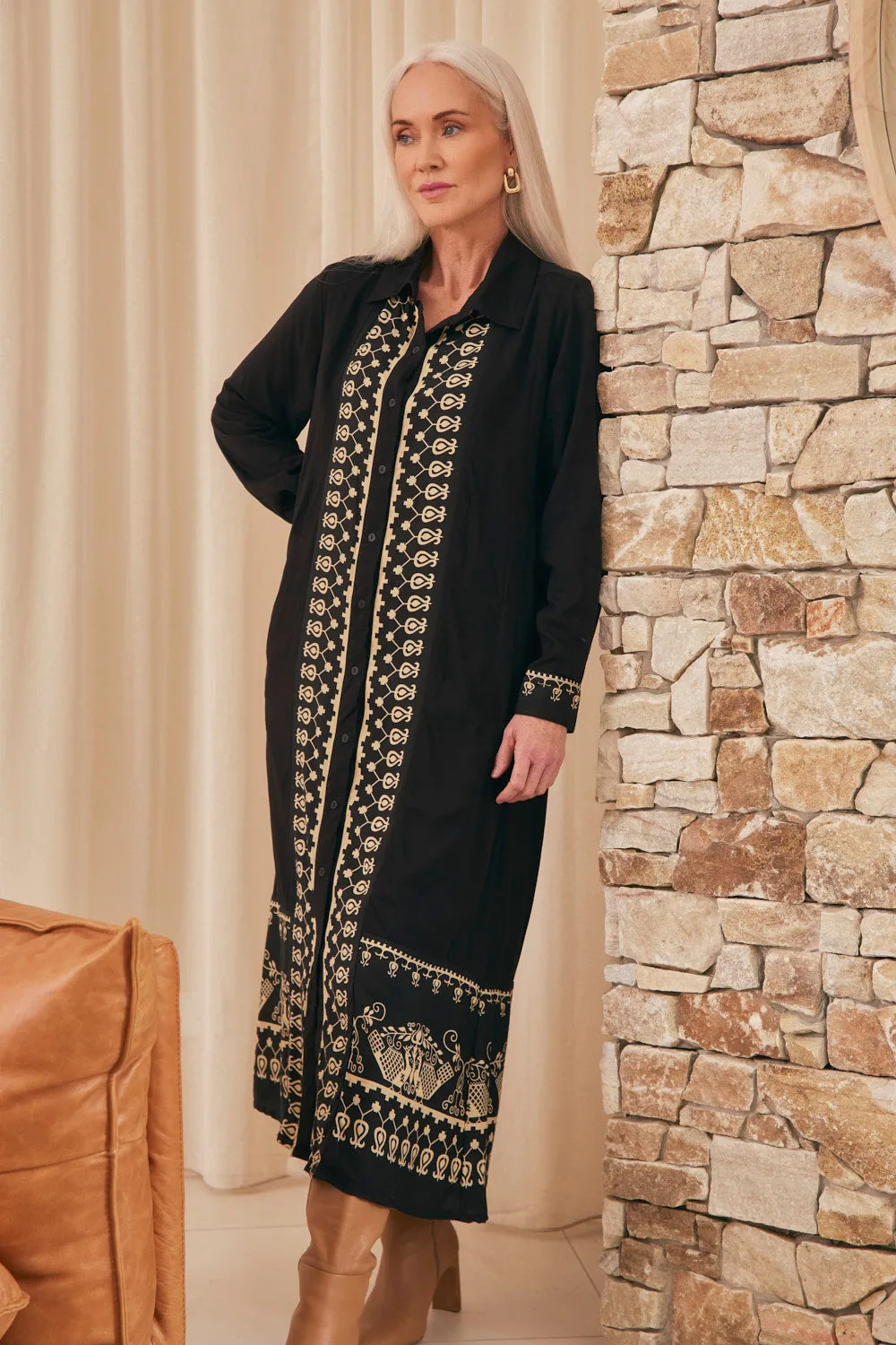 Abbey Shirt Dress in Baroque Office To Out Office Wear