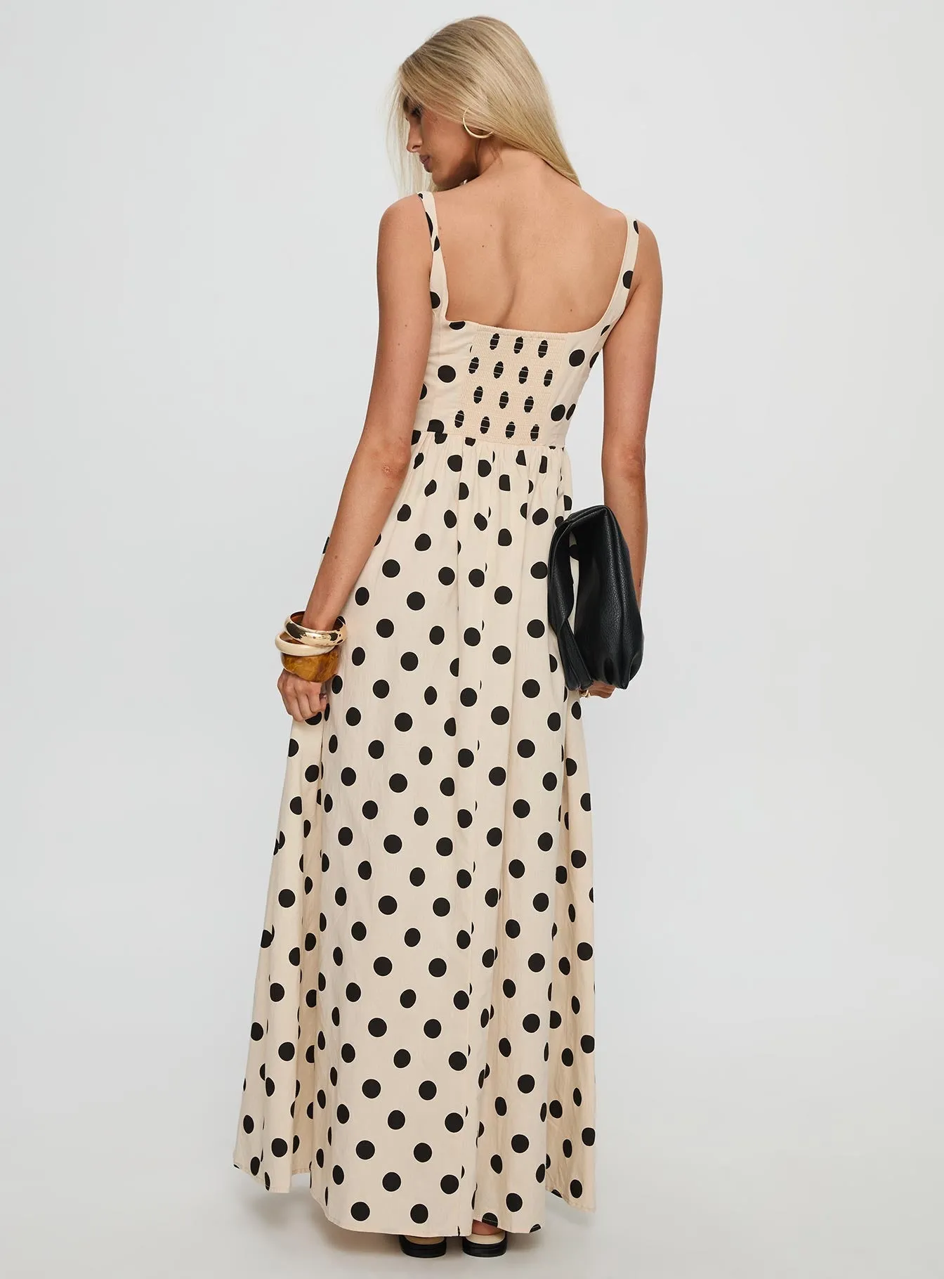 Cartmel Maxi Dress Cream / Polka Dot Dune Path Canvas Glow