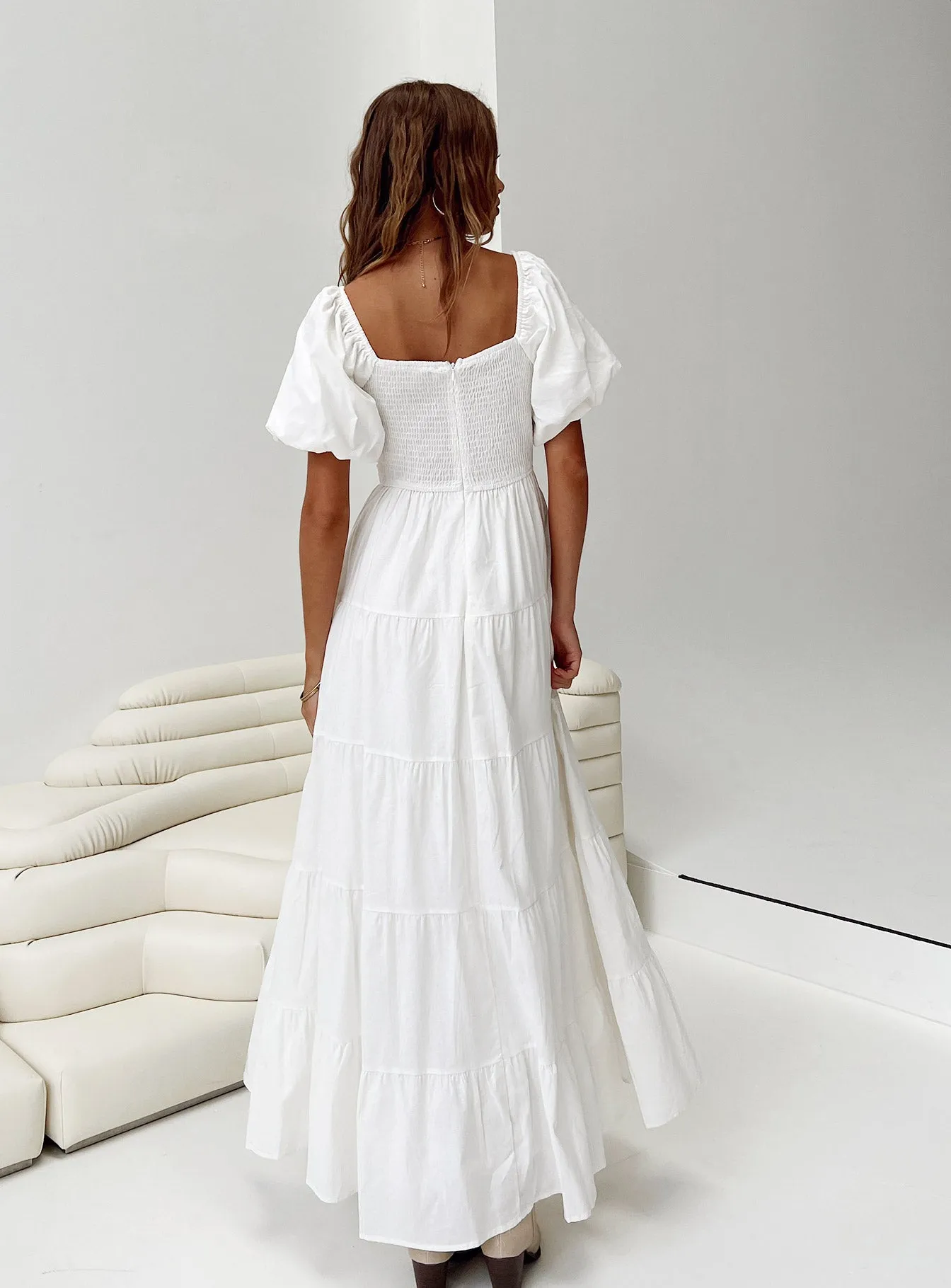 Italian Ease Garrity Maxi Dress White