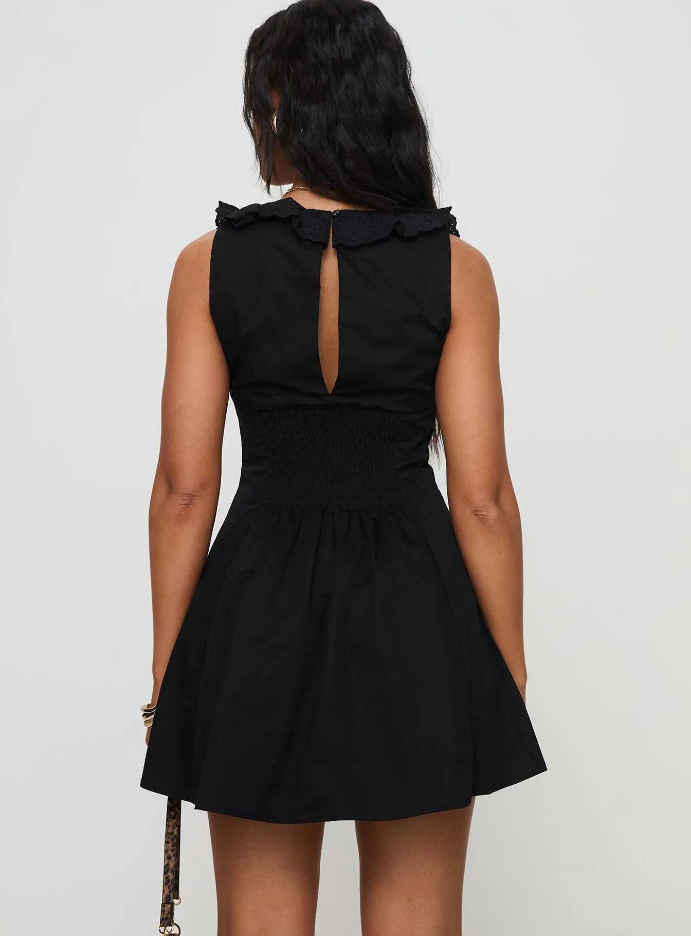 Look Sharp Oliveah Frill Mini Dress Black Petite