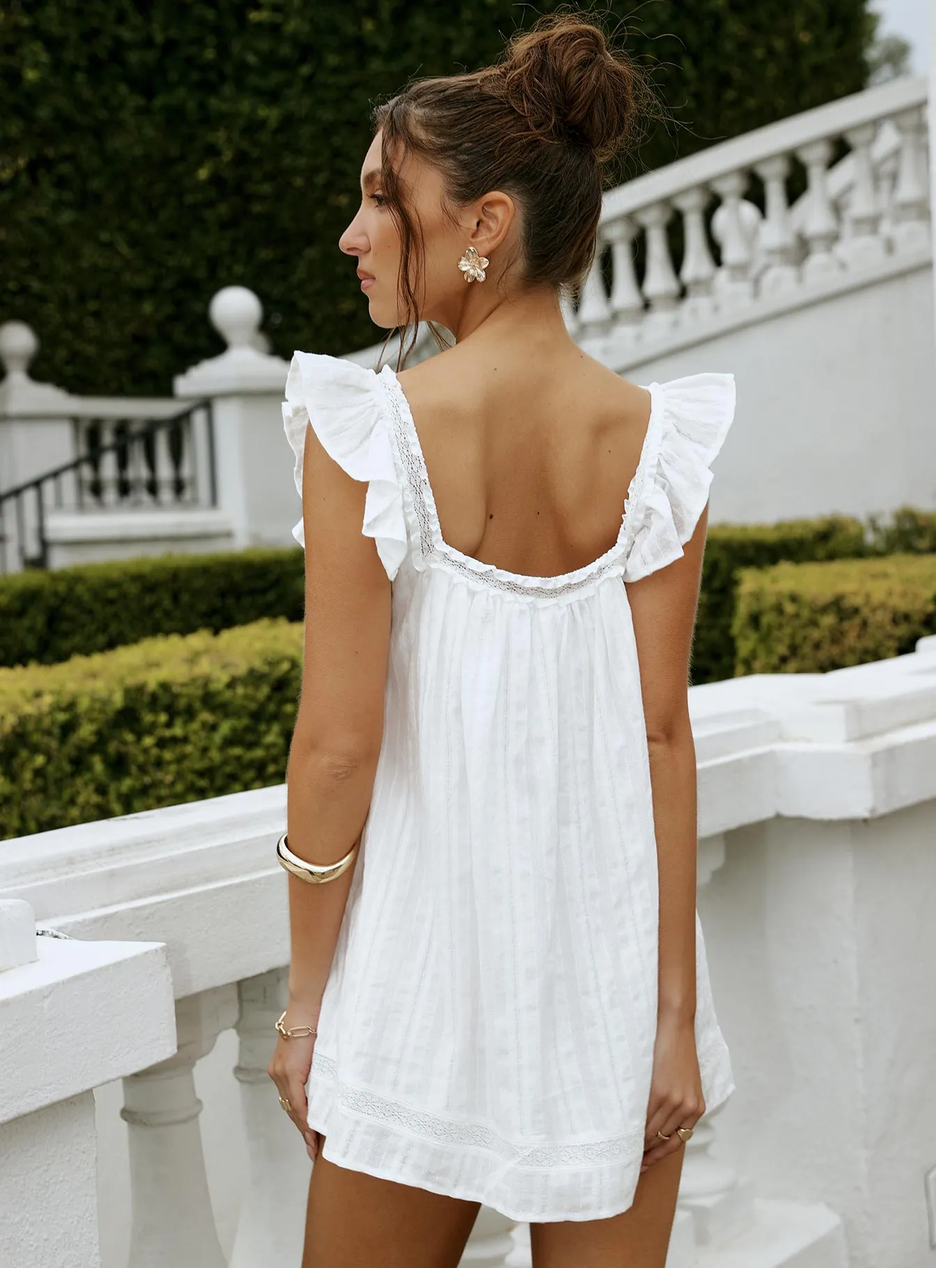 Stage Heat Summerland Broiderie Mini Dress White