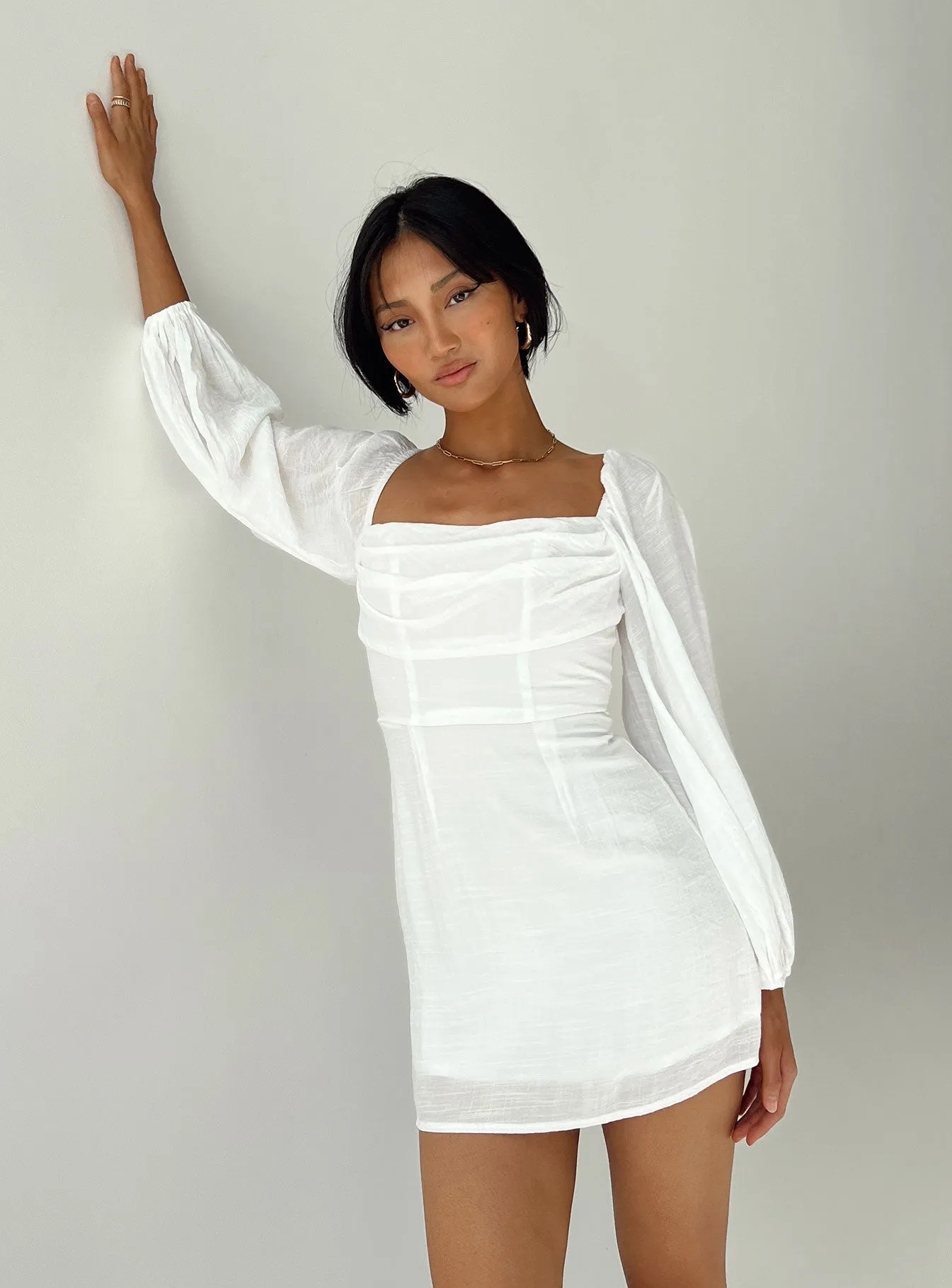 Warra Mini Dress White Figure Pop