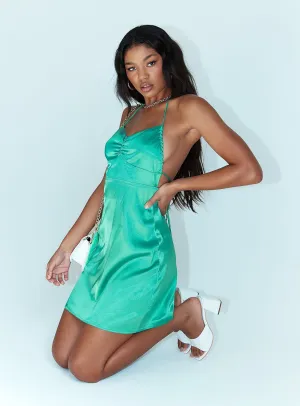 Play Mode Street Icon Malta Mini Dress Green