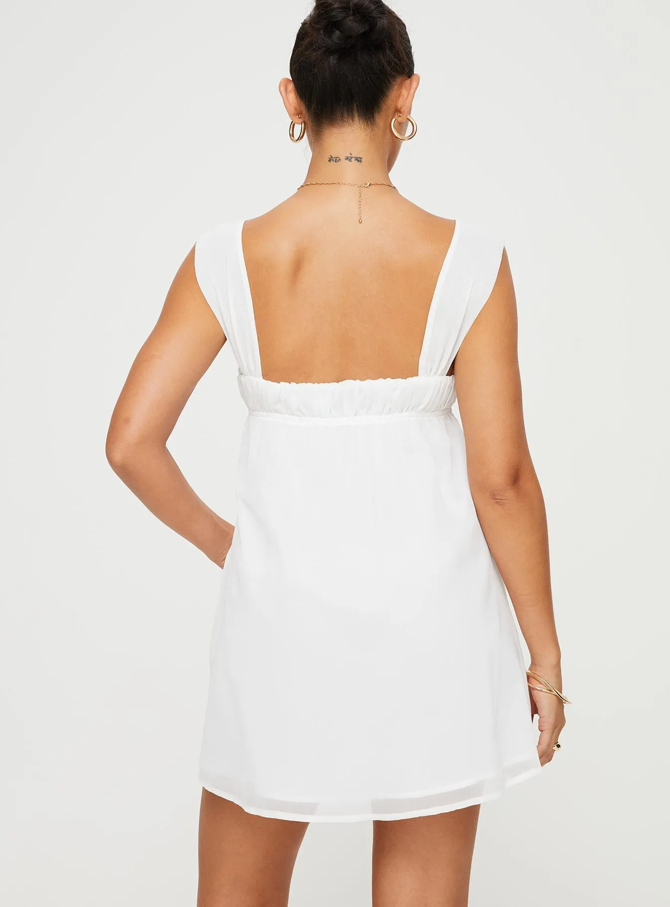 Beat Warm Summer Ready Mooney Mini Dress White