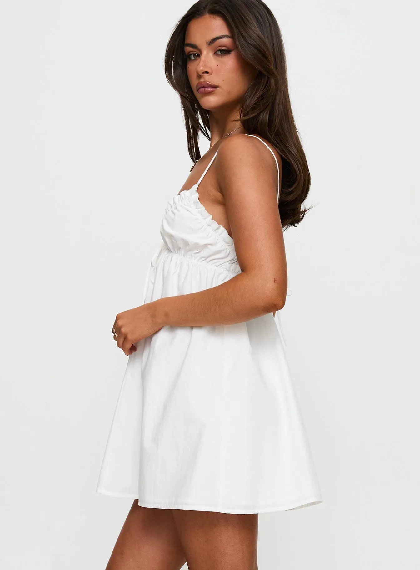 Alchemy Mini Dress White Floral Wear Feminine mini-length gown
