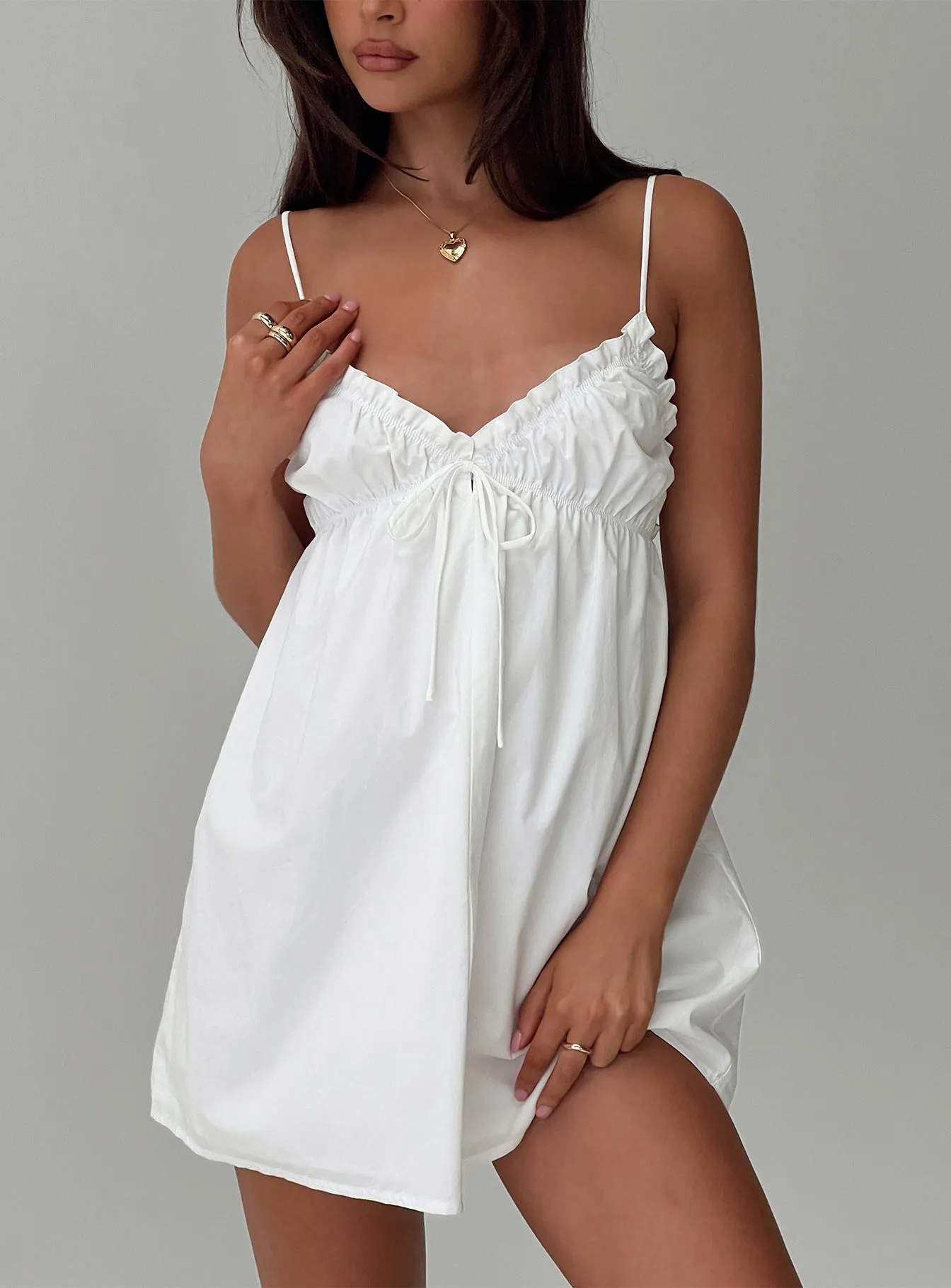 Alchemy Mini Dress White Elegant mini with floral prints