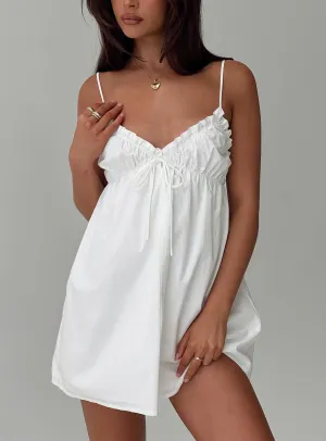 Alchemy Mini Dress White Elegant mini with floral prints