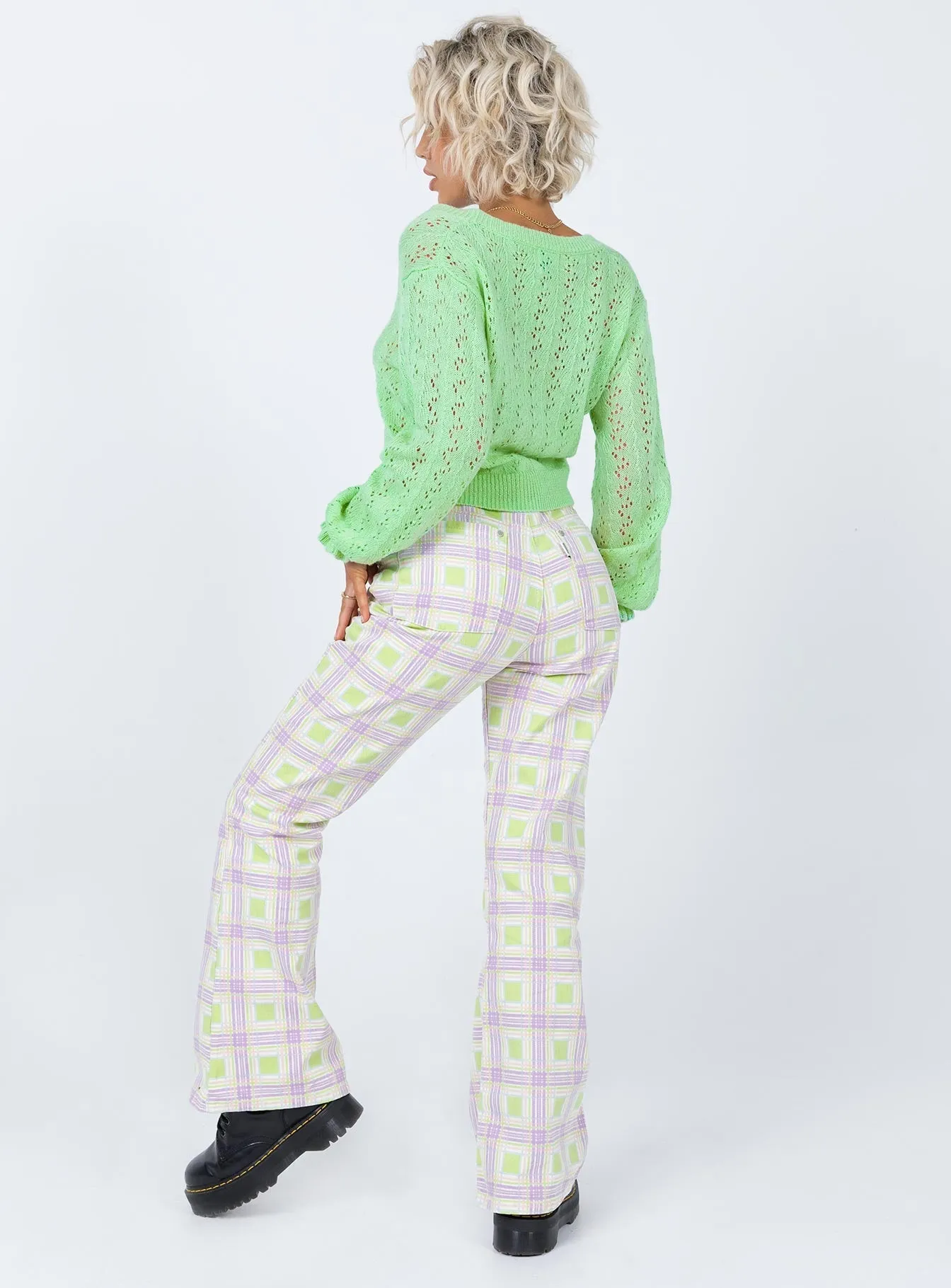 Easy Match The Ragged Priest Trail Denim Jeans Green Check
