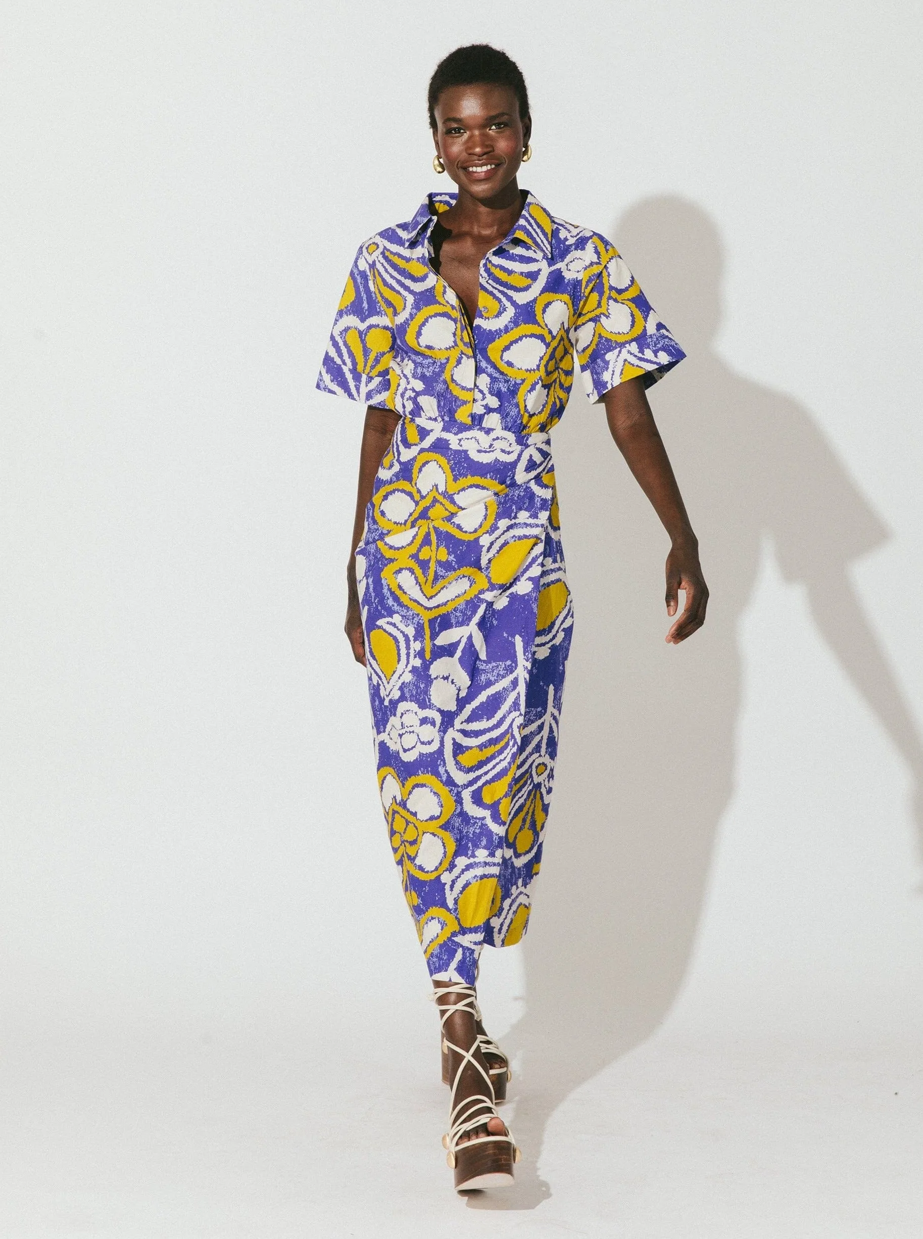 DoubleStitchedSeams Trans Glow Shonda Midi Dress - Azores