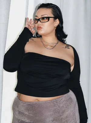 Breathable back panel Deandra Top Black Curve