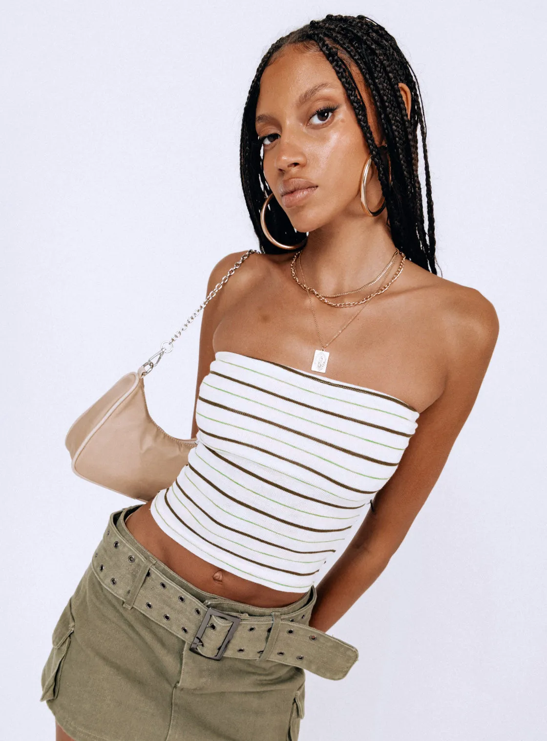 Devall Strapless Top Cream / Multi UltraSoftLining DoubleLayeredFabric