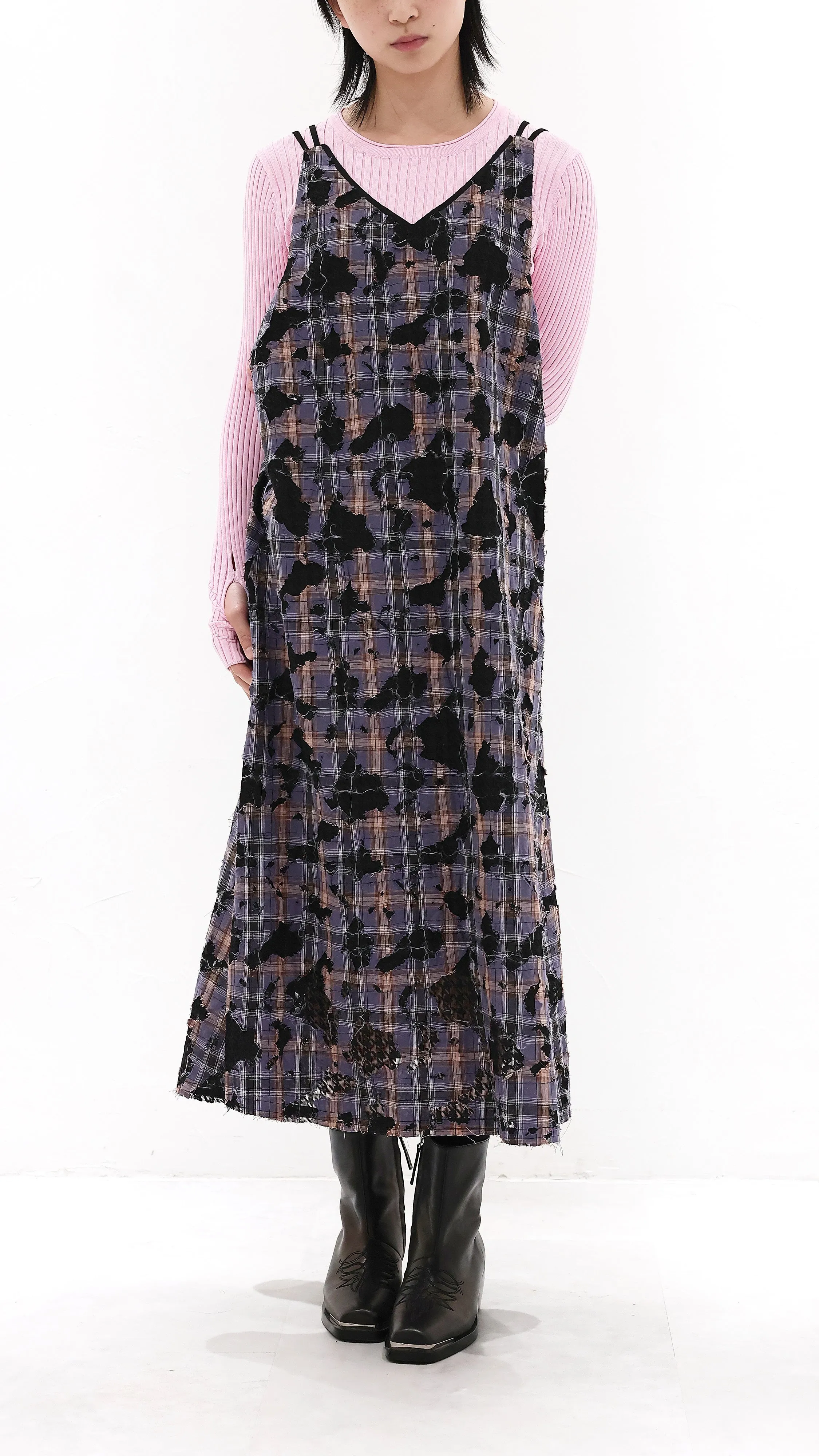 Cool Nylon Patchwork Lace Cami Dress