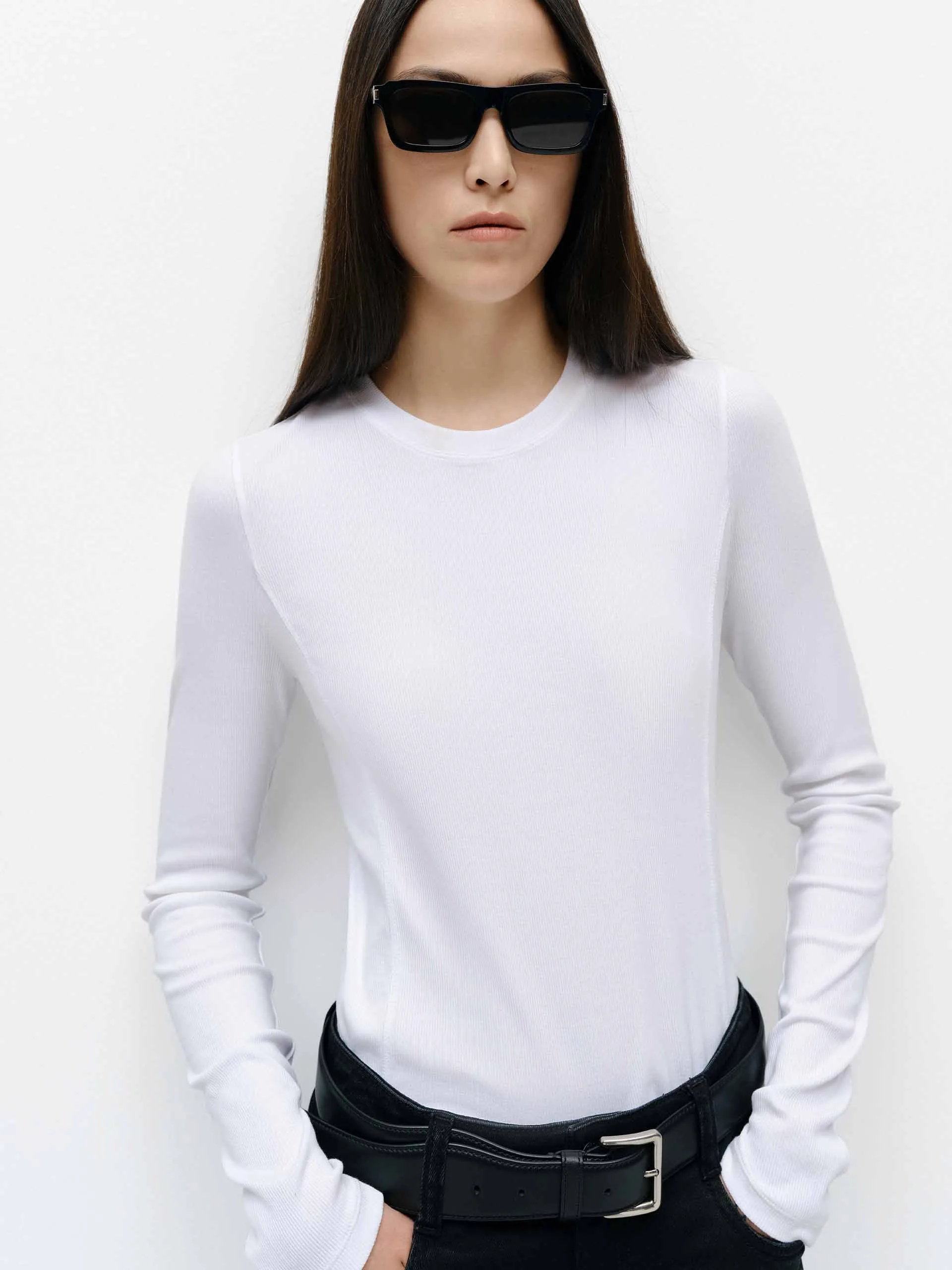 Cotton Blend Crewneck T-shirt Fade Resistant Print Classic Style