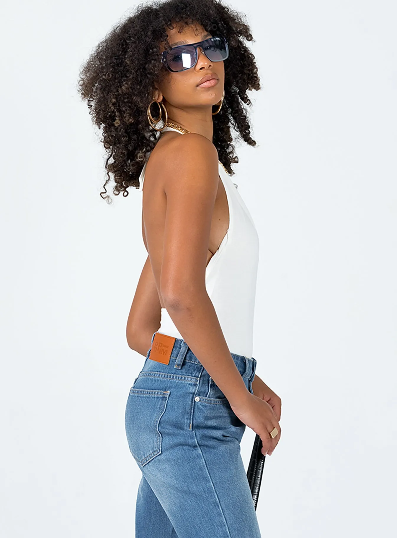 Allie Halter Bodysuit White Picnic Cozy Training Street