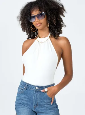 Allie Halter Bodysuit White Sharp Neutral Eco Vivid