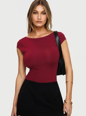 Fresh Sport Fresno Bodysuit Burgundy