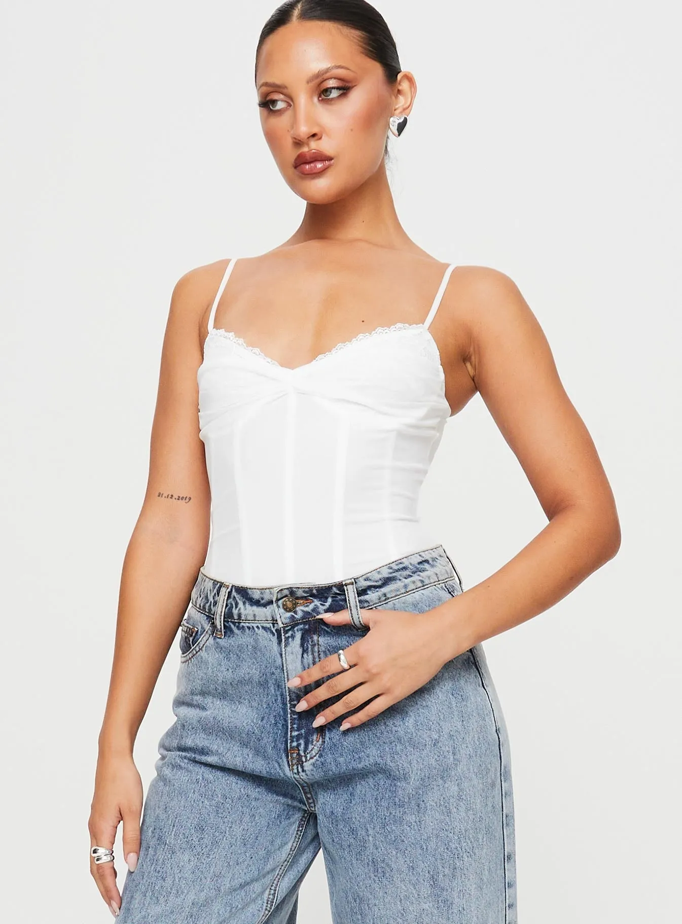 Training Picnic Vacation Friends Karisha Bodysuit White